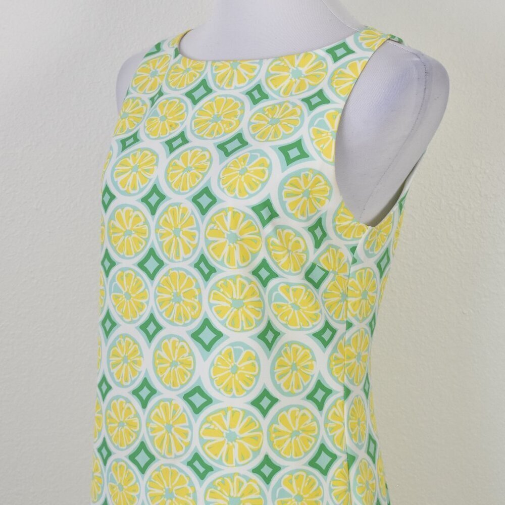 STS Sail To Sable Lemon Print Shift Dress - S - Picture 3 of 9